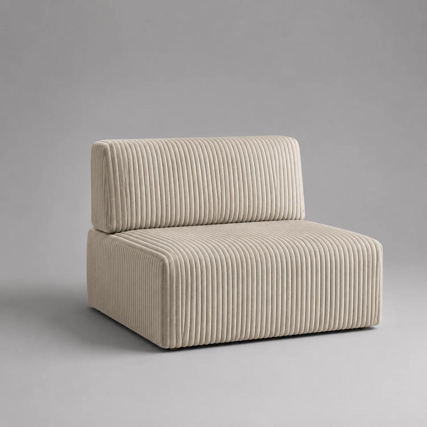 Modulares Sofa 1-Sitzer Cord Beige 80x80x70 cm