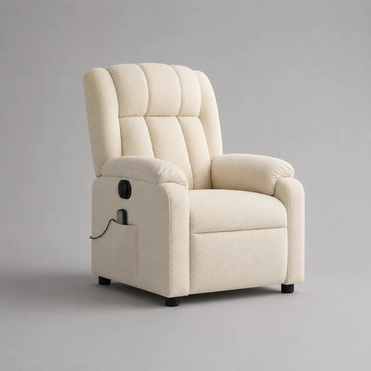 Polstersessel aus Polyester 90x75x85 cm Creme