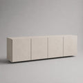TV-Schrank 4 Türen rechteckig MDF Beige 200x40x50 cm