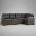 Rattan Outdoor Ecksofa 5-Sitzer mit Kissen