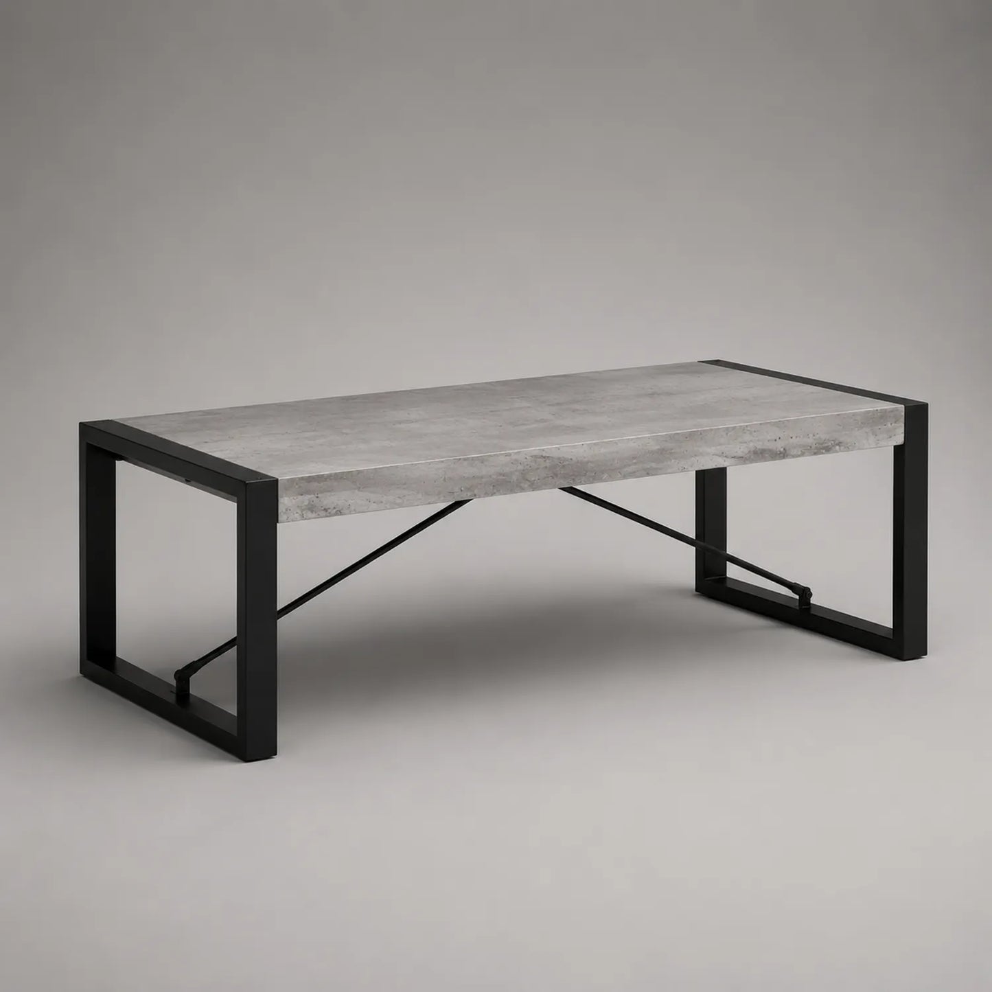 Betontisch mit Metallrahmen 120x60x45cm