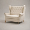 2-Sitzer Sofa Holz Beige