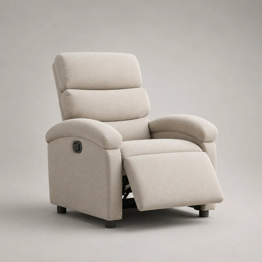 Verstellbarer Relaxsessel aus Stoff Beige
