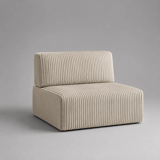 Modulares Sofa 1-Sitzer Cord Beige 80x80x70 cm