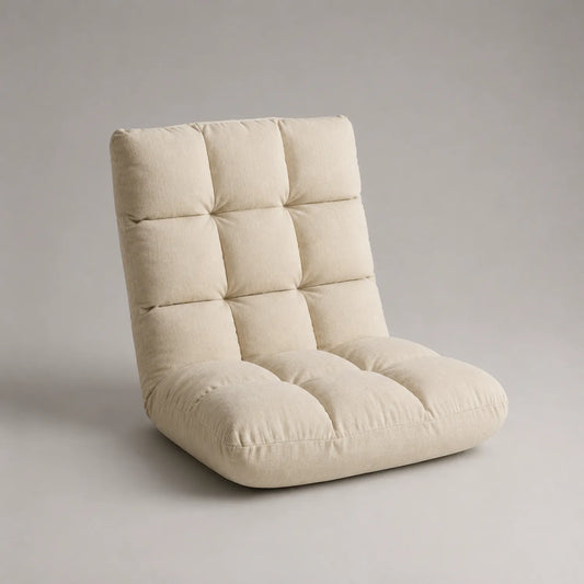 Bodenstuhl aus Baumwolle Beige