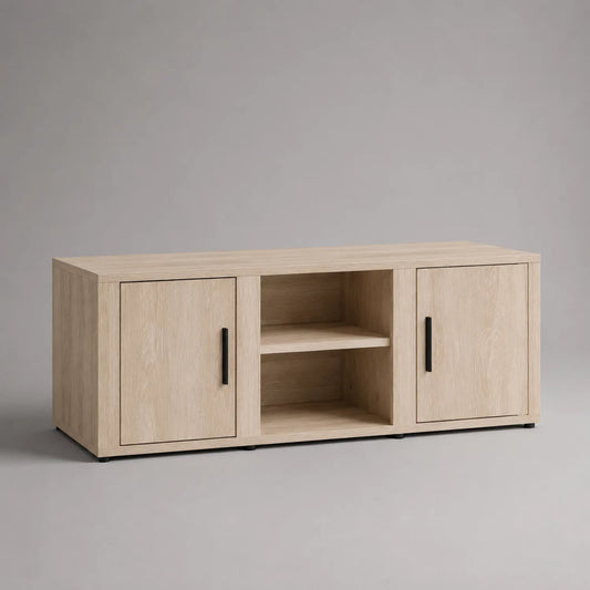 TV-Schrank aus Eichenholz mit 2 Türen, 120x40x45cm