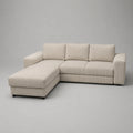 Ecksofa Cord Beige mit Polyurethanschaum 290 cm x 155 cm x 85 cm