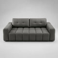 3-Sitzer Sofa Leder Dunkelgrau 220x95x85 cm