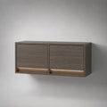 Hängeschrank aus Holz mit zwei Türen Dunkelbraun 120x40x30cm