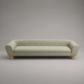 Olivgrünes 3-Sitzer Sofa mit Holzrahmen und Polyesterbezug